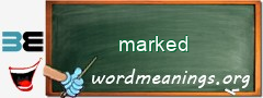 WordMeaning blackboard for marked